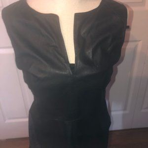Santuary Med. Faux leather and sleeveless